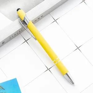 Promotional Hot Sell Universal Screen 2 In 1 Tablet Touch Ballpoint For Phone Custom Logo Metal Point Ball Pen With Stylus