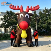 Grand renne gonflable Rudolph pour la décoration de centre commercial de Noël