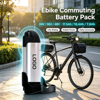 Paket Baterai Lithium E-bike 36V 10.4Ah, Baterai Pengganti untuk Skuter Listrik, Sepeda Komuter Kota, Mendukung Kustomisasi