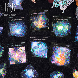 ملصق ضوئي ليزري للسيارات الخفيفة، سلسلة الألعاب النارية المتفتحة، شفاف ومقاوم للماء من مادة PET، مطبوع بتصميم إبداعي للزينة - Product Image 2