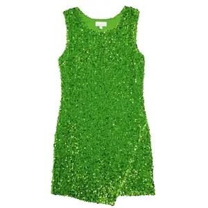 Vendita calda di velluto abito di paillettes per feste ragazze vestito elegante per bambini abiti per ragazze