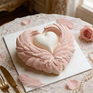 Cetakan Silikon Mousse Hari Valentine, Cetakan Kue Berbentuk Hati Kreatif dengan Bulu, Cetakan Cokelat Prancis - Product Image 2