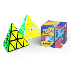 วายเจ คราวน์ ดราก้อน พีระมิดคิวบ์ 3x3 สีดำ ของเล่นเสริมสร้างสมองเพื่อการศึกษาสำหรับวัยรุ่น - Product Image 5
