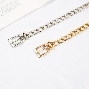 Cinturón de Cadena Metálico de Lujo con Hebilla de Pin, el Más Vendido, <span class=keywords><strong>para</strong></span> Mujer, Dorado y Plateado, <span class=keywords><strong>para</strong></span> <span class=keywords><strong>Vestidos</strong></span> y Jeans - Product Image 3