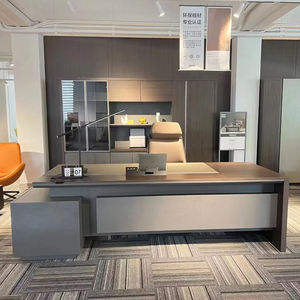 Escritorio de Oficina Ejecutivo de Lujo Moderno en Forma de L, Muebles de Oficina, Juego de Mesa de Trabajo de Madera para <span class=keywords><strong>Director</strong></span>, Gerente o CEO - Product Image 2