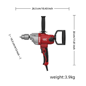 <span class=keywords><strong>Taladro</strong></span> Perforador Industrial Eléctrico de 1180W de Alta Potencia para Obras de Construcción, <span class=keywords><strong>Mezclador</strong></span> de <span class=keywords><strong>Cemento</strong></span> - Product Image 2