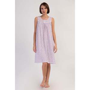 Camisón sin Mangas para Mujer Neba, Clásico, Tejido Suave, Color Azul, Ropa de Dormir - Product Image 1