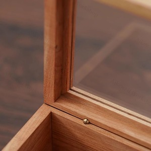 <span class=keywords><strong>Cofanetto</strong></span> <span class=keywords><strong>Portagioie</strong></span> Premium in <span class=keywords><strong>Legno</strong></span> Massello con Coperchio a Cerniera in Vetro e Scomparti Personalizzati - Organizzatore Espositore per Negozi di Gioielli e Boutique - Product Image 5