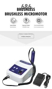 <span class=keywords><strong>GONGYU</strong></span> Outil de pédicure professionnel 50000 tr/min, perceuse à ongles électrique sans balais 686, polisseuse à ongles portable exclusive, cuticule 6W - Product Image 6