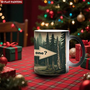Custom Printed Blank Mug Frosted Black 11oz <b>Ceramic</b> Heat Sensitive <b>Cup</b> - Product Image 2