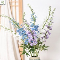 Fleurs artificielles en soie de delphinium bleu à longue tige de haute qualité en gros, 140 cm, pour la décoration de mariage, de fête à domicile