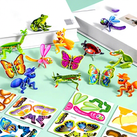 Puzzle 3D éducatif en papier YZ : Insectes à assembler soi-même – Jouet d'apprentissage Montessori pour enfants de maternelle