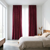 Tissu en velours brossé FR lourd, absorbant la lumière, infroissable, toucher doux, 100 % polyester, pour rideaux de scène et draperies événementielles