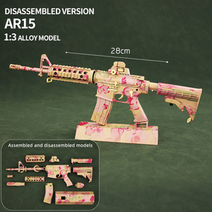 AR15 armée série jouet pistolets chèvre modèle Pistola Miniature chèvre noir bricolage métal jouet <span class=keywords><strong>militaire</strong></span> métal jouet pistolet modèle - Product Image 3