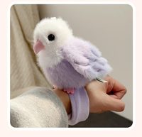 Porte-clés en peluche réaliste en coton PP, jouet perroquet mignon, accessoires oiseaux en peluche, unisexe, 0-24 mois