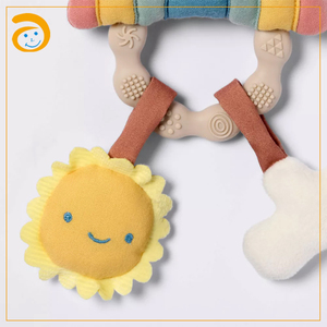 Giocattolo da appendere al passeggino per neonati, mobile da culla con farfalle, fiori, uccelli, animali di peluche, sonagli sensoriali, attività per neonati, all'ingrosso - Product Image 2