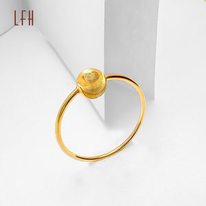 Anillos o Anillos de Compromiso de Oro Puro de 18k de Samsung Solid Gomeanwell, Anillo Delgado de Oro Real, Venta al por Mayor - Product Image 1