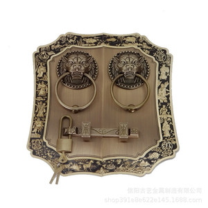 Cerradura de Perno para Puerta de Estilo Antiguo, Manijas de Puerta de Cobre con Perillas de Latón y Candado para Puertas de Madera - Product Image 5