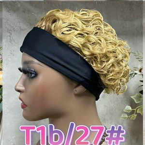 Pixie Cut Cabello humano Sin encaje Diadema 99J Peluca rizada 6 pulgadas en stock están listos para enviar solo 14 $ Puede obtenerlo - Product Image 4