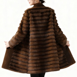 Garçon femmes nouveau hiver écologique tissé fausse fourrure <span class=keywords><strong>manteau</strong></span>-mi-long bouton avant uni teint épais veste fausse fourrure <span class=keywords><strong>manteau</strong></span> - Product Image 4