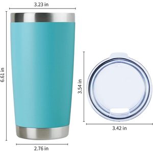 Gobelet isotherme en acier inoxydable 20 oz à double paroi, tasse de voyage sous vide avec couvercle, réutilisable, léger, sans BPA, pour café - Product Image 1