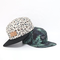 Casquettes de camping unisexes à 5 panneaux pour la course et la randonnée en extérieur, avec logo personnalisé en cuir ou tissé, impression numérique, vente directe en gros