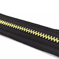 Fermeture à glissière en métal à extrémité ouverte en douceur, fermeture à glissière pour vêtements à dents lisses colorées