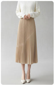 Falda Maxi Plisada para Mujer PY, Cintura Natural, Casual, Ecológica, Transpirable, Diseño de Moda Holgado y Delgado de 2 Piezas para Verano, Venta en Línea - Product Image 6