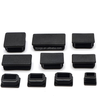 Protecteur de sol en plastique carré rond rectangleTube Inserts capuchon d'extrémité noir pour meubles chaise Table bureau pieds pieds de jambe