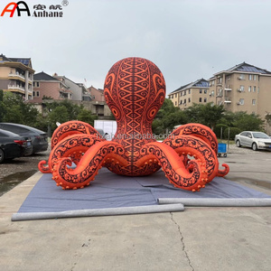 Poulpe gonflable géant personnalisé à motif tribal, modèle de créature marine pour la décoration de parcs à thème marins en plein air, festivals et expositions - Product Image 1