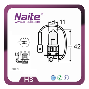 Ampoule halogène NAITE H3 12V 55W <span class=keywords><strong>PK22s</strong></span>, best-seller pour les systèmes d'éclairage de camions - Product Image 5