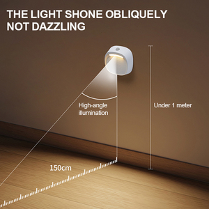 Lampe de nuit LED à induction magnétique EGH, lumière blanche chaude minimaliste, automatique, multi-sensorielle, économie d'énergie, détecteur de mouvement, pour chambre à coucher - Product Image 3