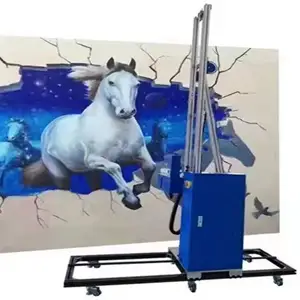 Cheapest vertical wall painting machine 3d uv wall inkjet printer printing For any wall surface