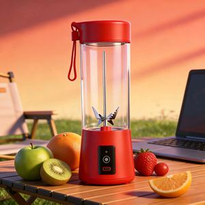 Mini-mixeur portable silencieux de 400 ml - 6 lames en acier inoxydable 304 pour la préparation de smoothies maison - Product Image 1