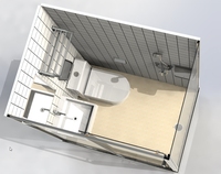 2022 Garage utilisation salle de bain SMC1014 personnalisé hôtel maison remorque maison utiliser préfabriqué modulaire salle de bain pod