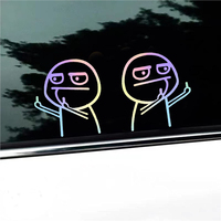 Autocollant de voiture 3D amusant YECAI, emblème en plastique imperméable de dessin animé pour fenêtre, pare-chocs, côté de la voiture, accessoires de voiture, adapté à Toyota