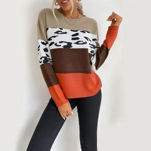 Nuovo Maglione Invernale da Donna con Stampa <span class=keywords><strong>Leopardata</strong></span> e Inserti Lavorati a <span class=keywords><strong>Maglia</strong></span>, Taglie Grandi - Product Image 5