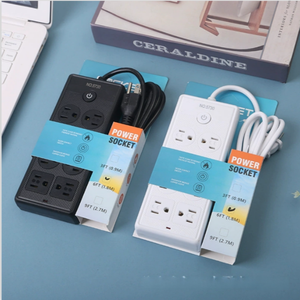 新时代新产品办公家居4插孔带模块化可扩展选项电源板美式插座电源 - Product Image 4