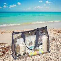 Sac de plage d'été tendance, grande capacité, sac à main pour femmes, sac en plastique écologique personnalisé, imperméable, transparent, sacs en PVC transparents