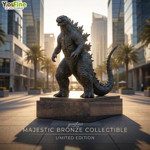 Estatua de Godzilla de Bronce Personalizada, Escultura de Monstruo de Película para Jardín Exterior, Decoración Artística - Product Image 1