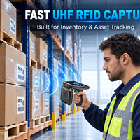 Lecteur RFID UHF portable PDAS avec scanner de codes-barres, écran 6 pouces, Qualcomm Snapdragon 6115, Android 11, portée longue de 15 m, en stock
