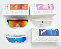 Lunettes intelligentes avec caméra unique, verres miroir orange, monture en polyuréthane pour usage extérieur