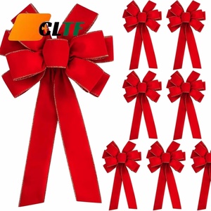 Cinta roja de Navidad para decoraciones de árboles de Navidad, envoltura de regalos, guirnaldas para fiestas de boda, corona de Navidad y manualidades DIY - Product Image 1