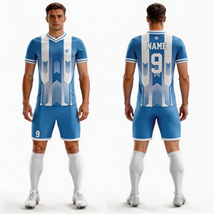 Uniformes de Fútbol Personalizados al por Mayor con Rayas, Diseño Gratuito, Camiseta de Fútbol Transpirable de Secado Rápido para Hombre - Product Image 3