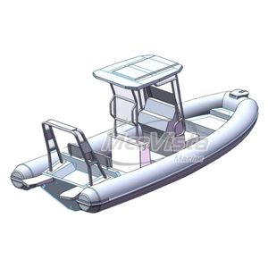 Bateau à côtes noires Hypalon 20ft coque en aluminium Bateau <span class=keywords><strong>semi</strong></span>-<span class=keywords><strong>rigide</strong></span> 5.8 m - Product Image 4