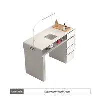Ensemble table de manucure commerciale moderne en acier inoxydable prix spécial économique simple/double de luxe multifonctionnel salon