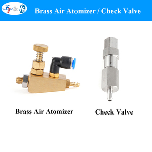 Làm sạch Brass không khí atomizing vòi phun Tốc độ dòng chảy có thể điều chỉnh Siphon Air atomization vòi phun góc hẹp khí nước phun sương phun - Product Image 3
