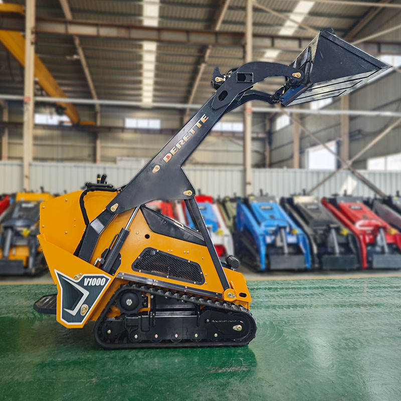 Walk Behind Mini Skid Steer Derette V1000 CE EPA Kubota Engine Diesel ...
