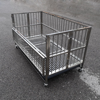 LIZE PET Cage en acier inoxydable pour animaux domestiques Cage extérieure pour chiens de course à pied Chenil en métal