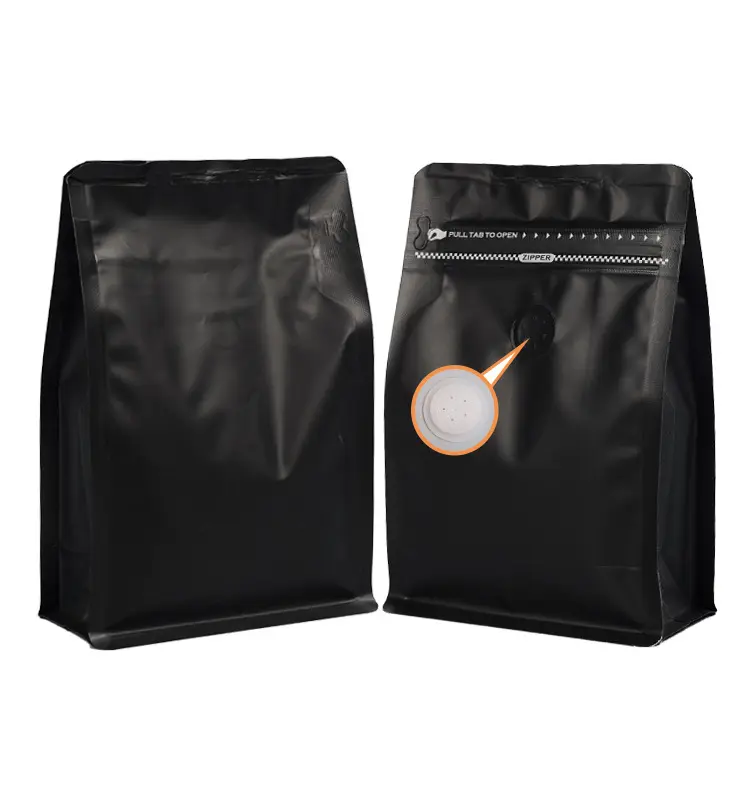 أكياس قهوة من رقائق الألومنيوم 8 أونصة 12 أونصة 16 أونصة 5 رطل أكياس تعبئة قهوة قابلة للتجميع بسحاب مطبوعة حسب الطلب